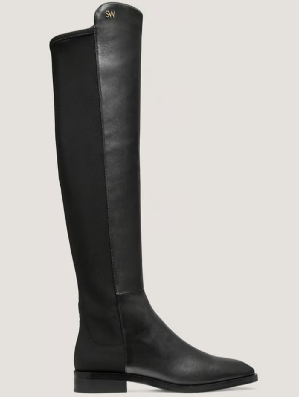 Stuart Weitzman Black Over-the-Knee Leather Riding Boot Size 5.5